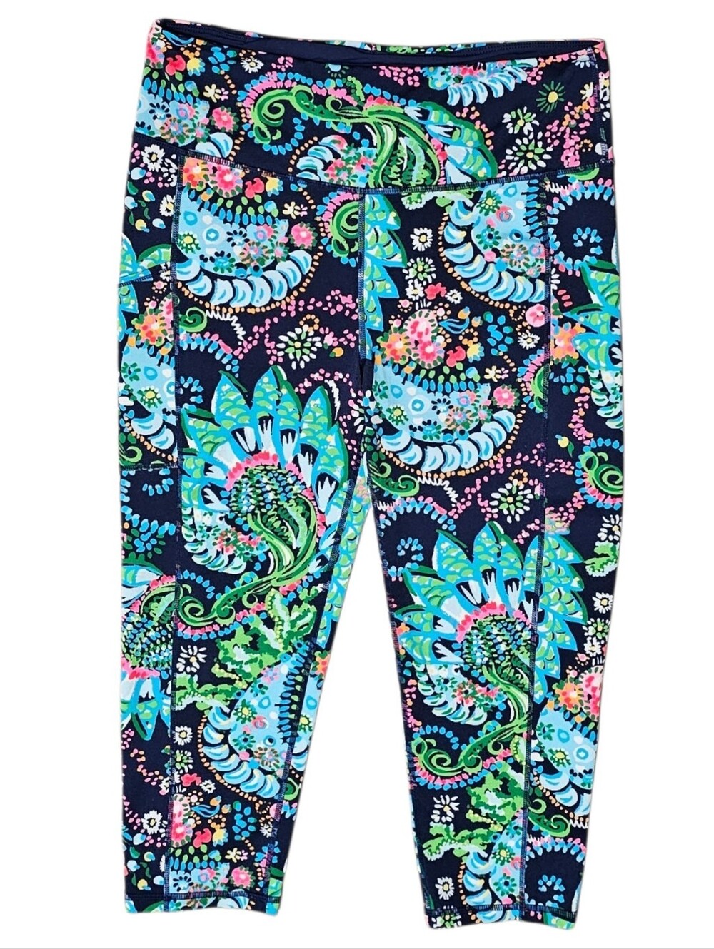 Lilly Pulitzer Luxletic Women's Leggings With Pocket Premium Athletic Size L